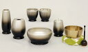 モダン仏具 グラデ おリン付 五具足 シルバー