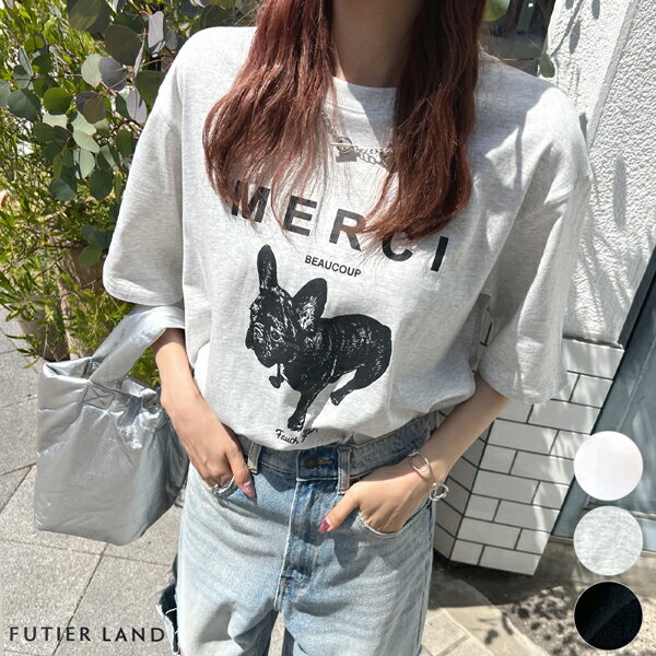 最大30％OFF★ 万能Tシャツ 通気性抜群 半袖 Tシャツ レディース 夏 春 かわいい ロゴ 綿100％ カジュアル シンプル 韓国 ファッション / 半袖MERCIロゴTシャツ