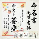 命名書 縁起物柄 毛筆 名入れ 写真入り 命名紙 手書き風 代筆 生年月日 出生時刻 続柄 身長体重 両親のお名前 A4サイズ ラミネート オーダー お祝い 男...