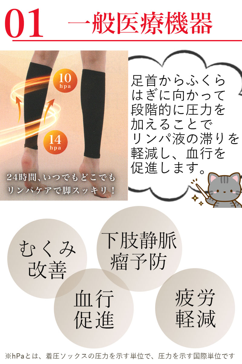 羽毛布団専門店 ふとんdeハッピーの一般医療機器 弾性レッグインナー Butterfly Walk バタフライウォーク 着圧 レッグウォーマー レディース ブラック 黒 フリーサイズ 日本製 むくみ改善 血行促進 下肢静脈瘤予防 疲労軽減 医療用 弾性ストッキング｜アングル3