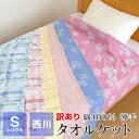 【全品送料無料 4/5 09:59迄】訳あり 西川 タオルケット シングル 140×190cm 薄手 綿100％ 洗える パイル コットン 夏 送料無料 ギフト包装不可