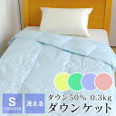 タイムセール ダウンケット シングル 夏用 洗える 羽毛肌掛け布団 ホワイトダウン50% 0.3kg 150×210cm 薄手 肌布団 春 節電 暑さ対策 LD...