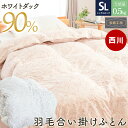 【15日20時〜2H限定クーポンで10%OFF】当社限定 西川 羽毛合掛け布団 シングル ホワイトダウン90% 0.5kg 春 夏 秋 ホワイトダック ダックダ...