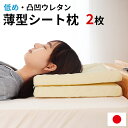 【クーポンで100円OFF】【2枚セット】国産 薄型シート枕 約35×50cm 高さ約4cm 体圧分散 高反発 凸凹ウレタン 120ニュートン 滑り止め付き ま...