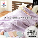 【2枚組 1枚あたり4,480円】当社限定品 5重 ガーゼケット シングル 今治 今治タオル 夏用 日本製 今治産 国産 綿100 ガーゼ 衿付き 5重織 ガーゼのケット 140×190cm オールシーズン 春 夏 タオルケット代わり 子供 涼しい 寝具