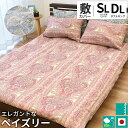 【GWも営業＆出荷】敷き布団カバー シングルロング 105×215cm ダブルロング 145×215cm 綿100％ 日本製 ペイズリー柄 ピンク ブルー 敷カバー 敷きカバー 敷布団カバー 布団カバー 敷きふとんカバー ブルック 国産【CTN】