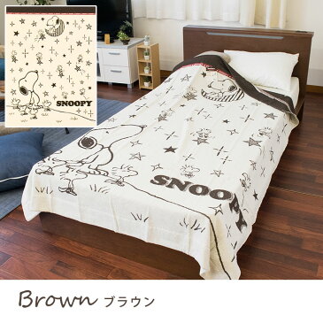 【送料無料】西川リビング タオルケット スヌーピー 140×190cm シングル 綿100％ ピーナッツ SNOOPY PEANUT ブラウン ネイビー 綿 コットン【2日14時〜3日迄P2倍】