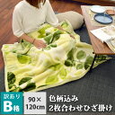 【訳あり・色柄おまかせ】2枚合わせマイヤーひざ掛け毛布 ゆったりサイズ 90×120cm お昼寝毛布 お昼寝ケット ブランケット