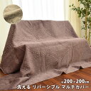 洗える オールシーズン マルチカバー 綿100% 200×200cm 2畳 2帖 ソファー ソファ ラグ ラグマット 送料無料 マルチカバー