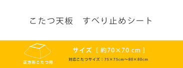 【エントリー＆楽天カードでP12倍】こたつ天板 すべり止め シート 正方形 70×70cm 炬燵 こたつ