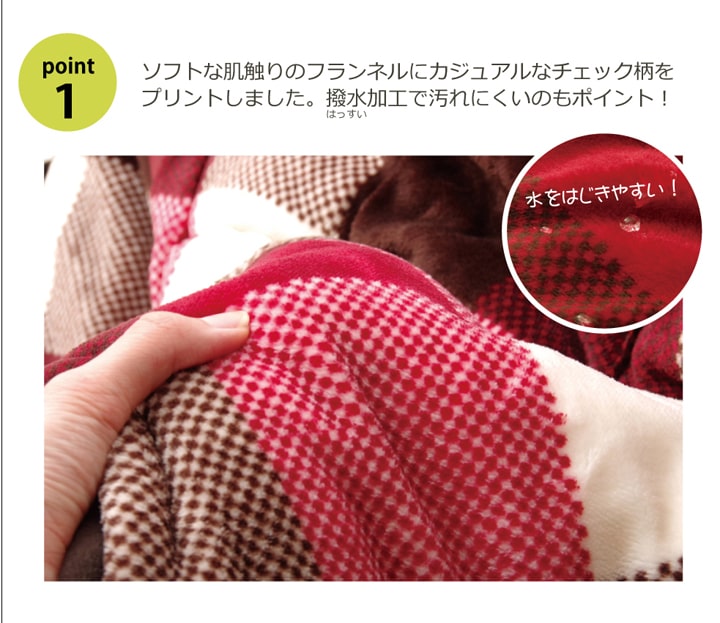 洗える 省スペースこたつ薄掛け布団単品 『ジャーナル省S』 約180×180cm 【メーカー直送商品】☆ [2]