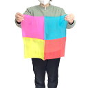 マジックグッツ 手品 4枚 ツギハギ シルク (45cm×45cm)シルク ハンカチ1