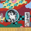 鬼滅の刃 生地 マスク にも使えます。 オックス キャラクター 7200-2B アカ 入園 入学 (数量1で10cm) ハンドメイド 手作り男の子 女の子 綿1...