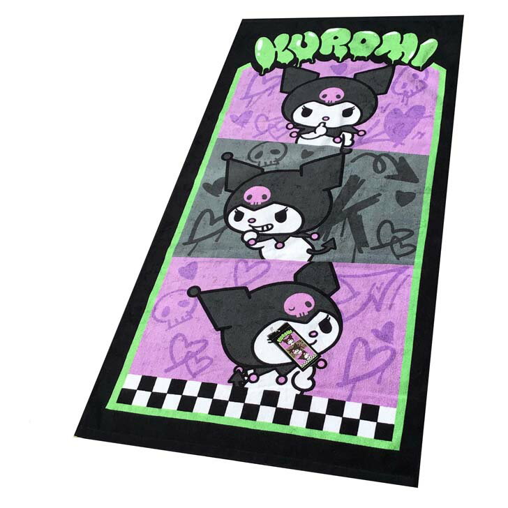 バスタオル かわいい サンリオ クロミ クールスタイル 普通判 sanrio タオル　60×120cm　綿100％　保育園　幼稚園　女の子　かわいい　可愛い　ちばふとん店