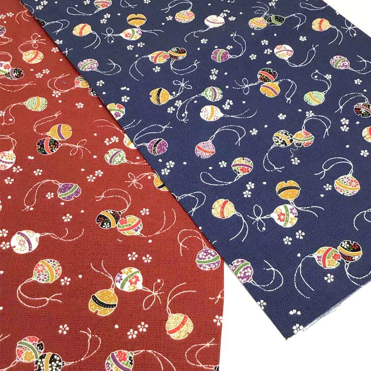 和柄 和調 プリント生地 布ごよみ 小鈴 1m 単位 切り売り 124cm巾 綿100％ 生地 布 布地 日本製 ハンド..