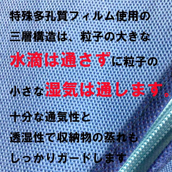布団収納袋 布団収納 組布団 収納袋 100×65×50cm 収納ケース 収納ボックス ブルー 不織布 掛布団 敷布団 収納 羽毛 布団 収納袋 こたつ布団 保管 寝具 積み重ね 縦置き 横置き 持ち運び クローゼット 押し入れ 赤玉フトン袋 ちばふとん店　20 futonntenn-10001775 ちばふとん店 楽天市場店 サンプル画像2