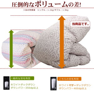 昭和西川羽毛布団シングルマザーダックダウン95%シングルロングサイズマザーダウン150×210cm400dp以上詰め物1.1kg【ロイメ】【羽毛布団回収対象】【ママ割エントリーでP5倍】