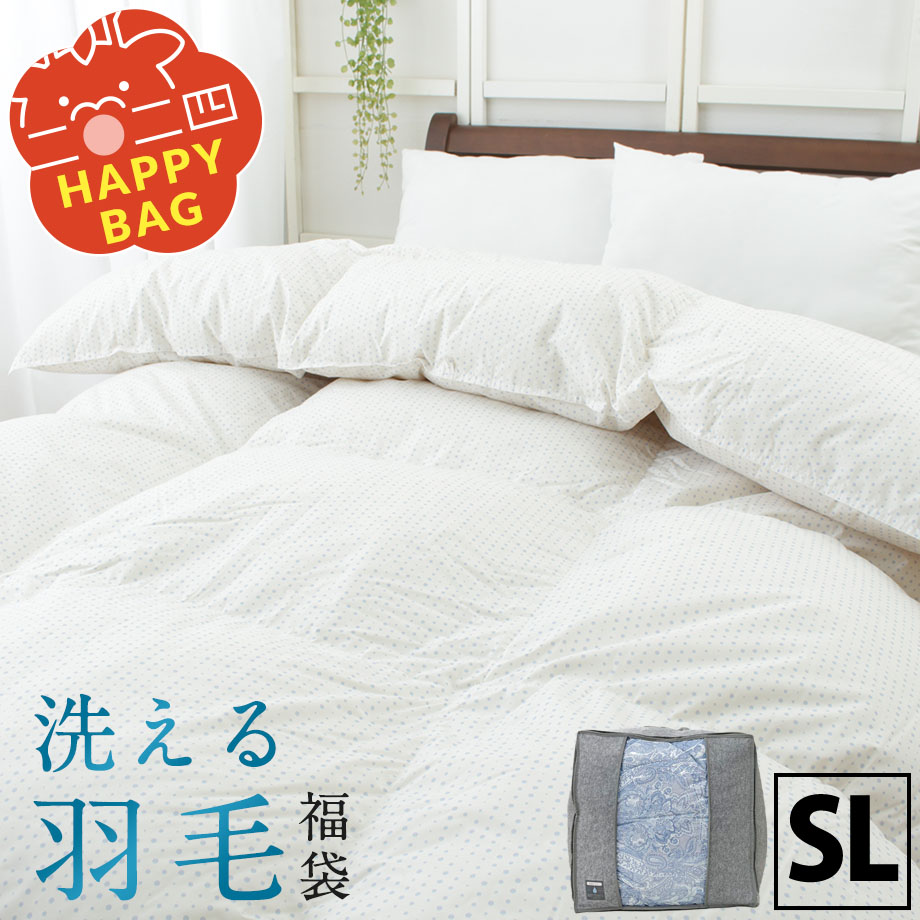 ＼新生活応援価格／羽毛布団 ダウン85％ シングル 洗える ウォッシャブル 丸洗い可能 ぬくぬく 日本製 シングルロングサイズ 150×210cm ハッピーバッグ 初売り コインランドリー対応 除湿 防ダニ 清潔 高機能ふとん収納袋付【羽毛布団回収対象】★FKB★のサムネイル