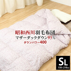 羽毛布団西川シングルマザーダックダウン95%シングルロングサイズマザーダウン150×210cm400dp以上詰め物1.1kg【ロイメ】【羽毛布団回収対象】