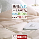 マラソン★最大5,000円クーポン 羽毛肌掛け布団 シングル ダウンケット 西川 日本製 夏 洗える 綿100％ 衿元 裏面 二重ガーゼ 肌掛け布団 羽毛布団 夏用 ホワイトダウン85％ 0.25kg 羽毛肌布団 シングルロングサイズ 洗える