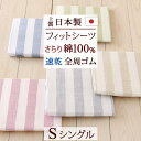 夏 早得★最大5,000円クーポン 健康敷き布団用シーツ シングル 日本製 フィットシーツ earthcolor ストライプ ムアツ布団にも対応 シングルサイズ 101×204cm 健康敷き布団用カバー