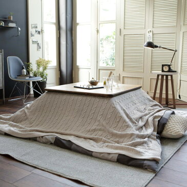 24H限定P5倍26日9時迄 Fab the Home〜Cable knit ケーブルニット〜マルチカバー 190×240cm アクリル100% ニット ベッドスプレッド ソファカバー こたつ上掛け長方形