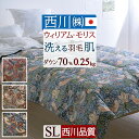冬 あったか★最大10%OFFクーポン&P5 羽毛肌掛け布団 シングル 西川 ダウンケット 夏用 洗える モリスギャラリー 羽毛ふとん 羽毛布団 抗菌 ダウン7...