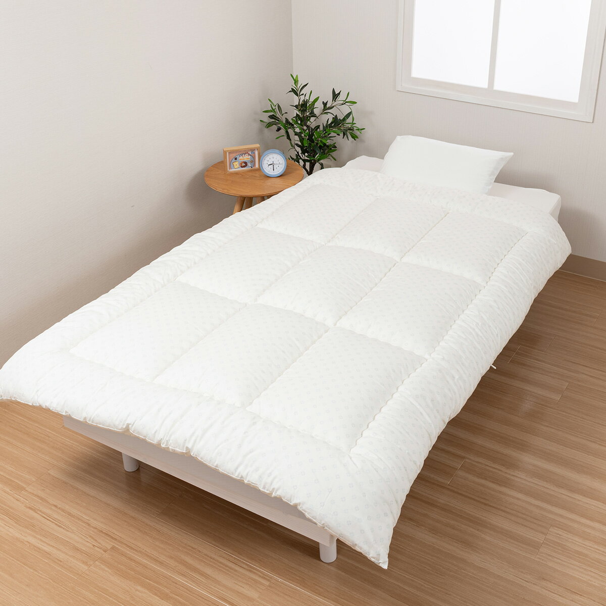 12/1限定★11％OFFクーポン ジュニア掛け布団 日本製 抗菌加工綿100%生地 西川 合繊掛けふとん 子供布団 子供用布団 防ダニ効果 マイティトップ2 2