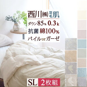 週末限定クーポン★羽毛肌掛け布団シングル西川2枚まとめ買い夏掛け東京西川西川産業羽毛肌掛け布団選べる綿100%パイルorガーゼ送料無料羽毛肌布団ウォッシャブル羽毛布団夏用ダウン85%