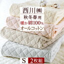 2枚まとめ買い 敷きパッド シングル 西川 春 秋 冬 冬用 春秋用 あったか 暖かい 厚手 蒸れない 綿100 詰め物 綿100％ コットン 敷パッド 敷きパット 無地 敷パット ウォッシャブル 洗える シングルサイズ