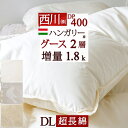 特別2700円引 2/26 7:59迄 【春の特典付】 羽毛布団 ダブル 西川 グース 1.8kg 西川リ