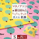 5/1限定★11％OFFクーポン マタノアツコ 肌掛け布団 シングル 西川 猫と木 アツコマタノ 東京西川 リビング 表/綿100％ 裏/レーヨン100 2重ガーゼ キルトケット 肌ふとん アウトドア 持ち運び楽々 夏用 猫 ねこ またのあつこ 西川産業