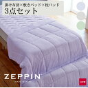 ZEPPIN パイル 3点セット 肌掛け布団×敷きパッド×枕パッド ゼッピンパイル かけ布団 軽い 暖かい タオル地 洗える 日本製 軽量 シングル 140×200cm セミダブル 160×200cm ダブル 180×200cm クイーン 200×200cm