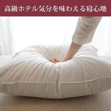 billerbeck(ビラベック) ダウンピロー80 (80×80センチ) 専用カバー付き 柔らかくも弾力があり、頭から背中までしっかりと支えてくれるダウン枕 【ギフトラッピング無料】【枕 ダウン まくら ピロー 柔らかい フェザー グース 大判 洗える】【N】【futonyasan】