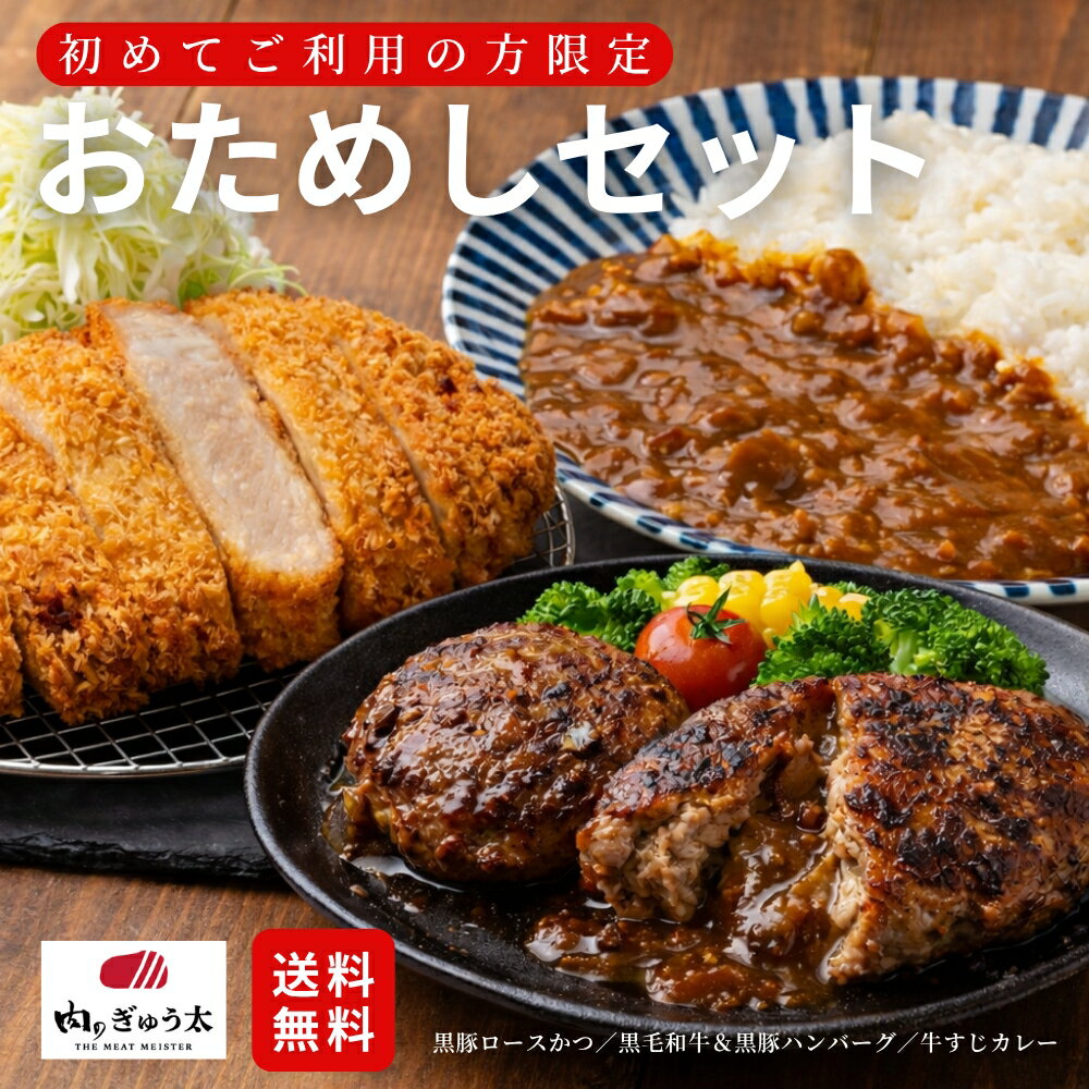Other - 【初回限定】鹿児島 黒毛和牛 黒豚 とんかつ ハンバーグ カレー 詰め合わせ ご当地グルメ 冷凍 肉祭り 送料無料 肉のぎゅう太 お一人様2点まで お肉 豚肉 国産 鹿児島黒豚 グルメ 食べ物 父の日 敬老の日 お中元 御中元 プレゼント 手作り 食べ物