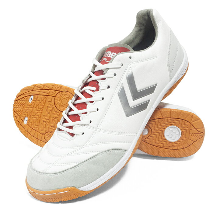 hummel/ヒュンメル フットサルシューズ アピカーレ5 SL WIDE PG WHT/RED HAS5121