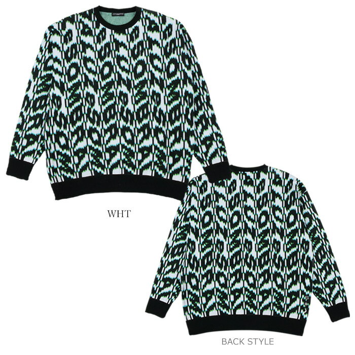 【全品ポイント10倍！ 6/4 19:59まで！】LUZeSOMBRA/ルースイソンブラ ニットトップ AFRO-DIGI JACQUARD CREW KNIT O…