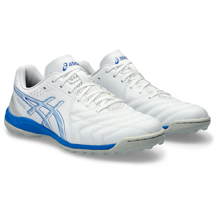 asics/AVbNX tbgTV[Y CALCETTO WD 9 TF WHITE/ELECTRIC BLUE 1113A038