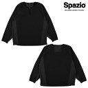 スパッツィオ/Spazio ハーフジップピステトップス/ハーフジップドットメッシュ切替長袖ピステ(GE-1007)