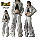 k-pop 衣装 大人 シルバー 韓国 アイドル 衣装 ダンス衣装 セットアップ ダンス衣装 レディース 大人 ジャケット カーゴパンツ 銀色 光沢 女の子 個性派 セクシー jazz k pop hiphop ステージ衣装 演出服 グループ 応援 ギャル ジャズダンス イベント 応援団 110 180cm