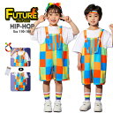 サロペットパンツ チアダンス 衣装 キッズ 小学生 応援団 可愛い キッズ ダンス 衣装 セットアップ 幼稚園 tシャツ 半袖 白 サロペットパンツ チェック柄...