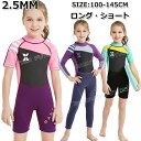 【300円クーポン】ウェットスーツ キッズ 子ども用 女の子 ウェットスーツ 子供用 女の子 2.5mm フルスーツ ウェットスーツ 防寒 ショート ロング サ...