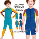 【300円クーポン】ウェットスーツ スプリング キッズ 男の子 2.5mm ウェットスーツ キッズ ダイビングスーツ フルスーツ 子供用 少年 防寒 男の子 サーフィン ボディボード シュノーケリング 冷え対策 保温 立体裁断 クラゲ予防