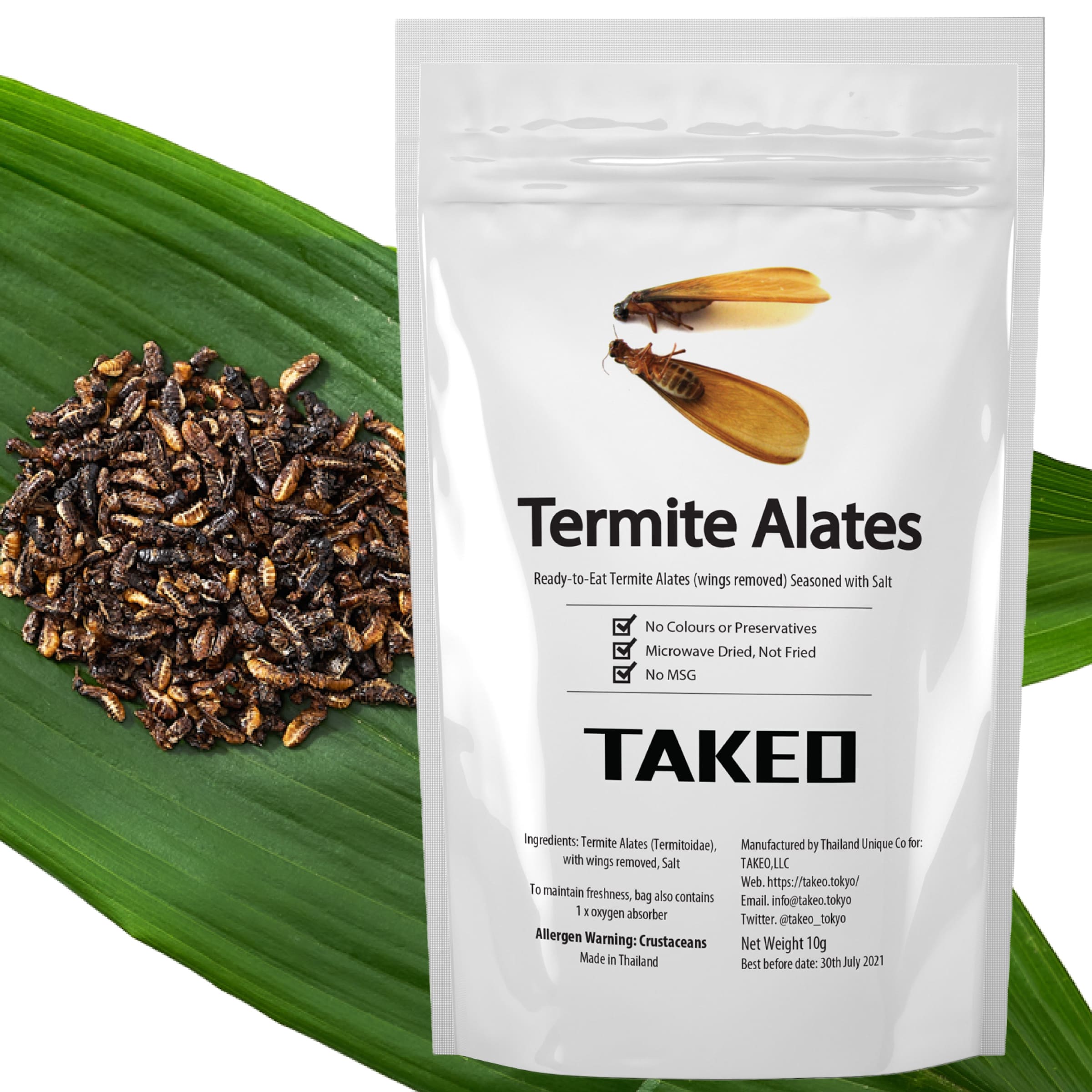 Rakuten - 昆虫食TAKEO シロアリ 10g 塩味 ゴキブリ目 そのまま食べれる昆虫食 昆虫スナック 初心者 ギフト プレゼント 罰ゲーム非推奨 国内正規品【創業10年】【シリーズ累計18万袋突破】