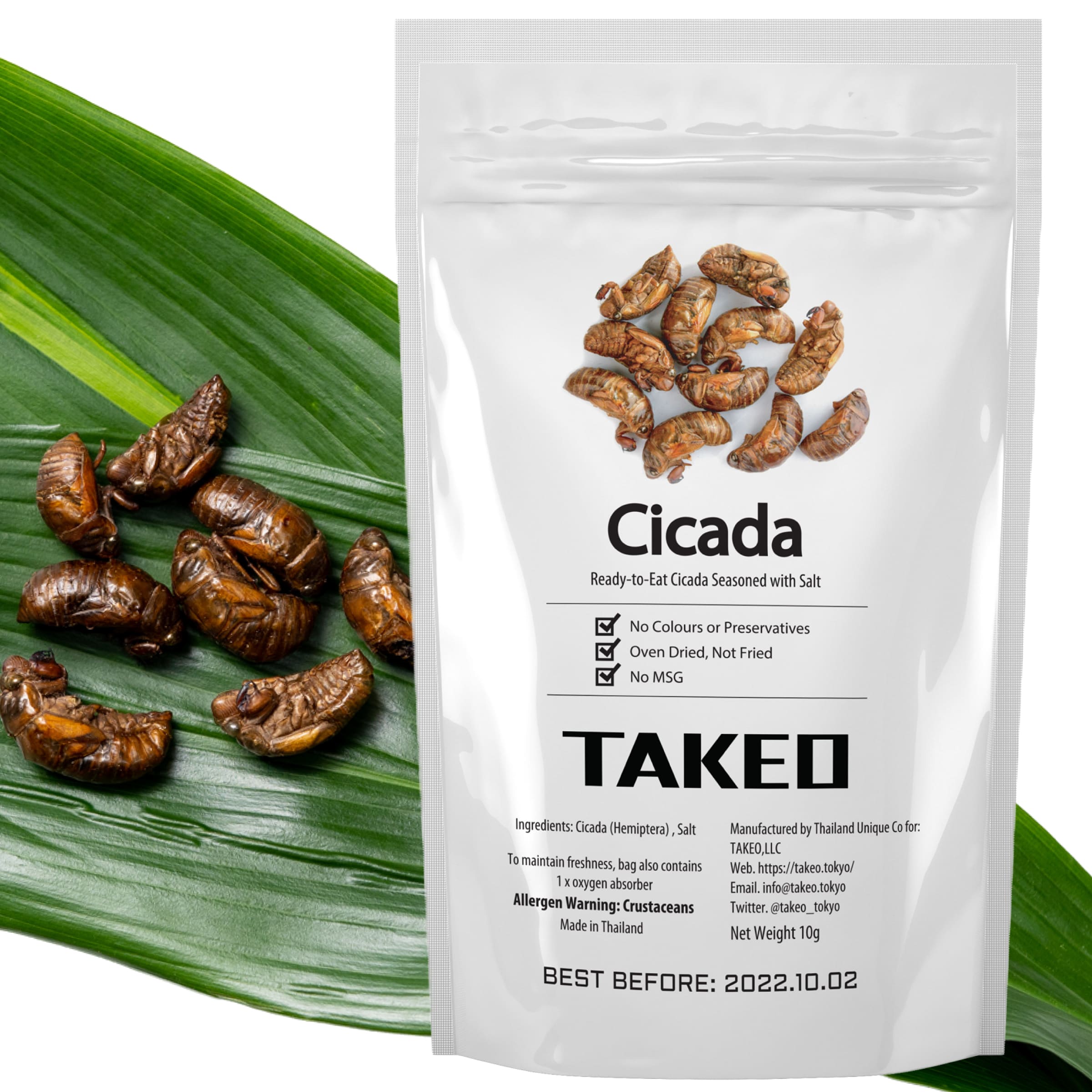 Rakuten - 昆虫食TAKEO セミの幼虫 10g 塩味 そのまま食べれる昆虫食 昆虫スナック 初心者 ギフト プレゼント 罰ゲーム非推奨 国内正規品【創業10年】【シリーズ累計18万袋突破】