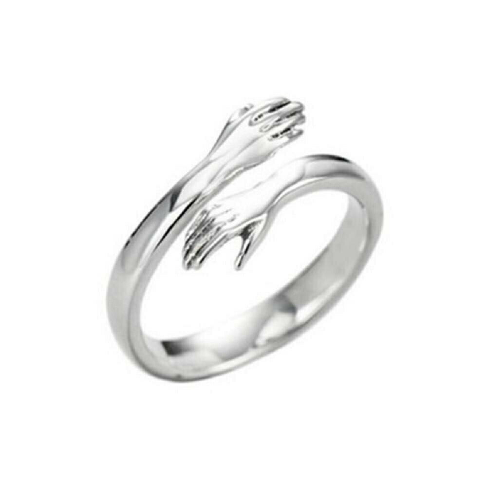 【期間限定DEALポイントバック15%】【普通郵便発送】 リング 両手 抱きしめる 手 ハグ 指輪 シルバーアクセサリー ヒップホップ アクセサリー ジュエリー...