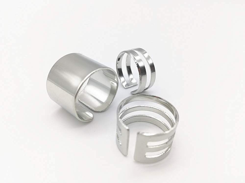 【在庫限り】【期間限定DEALポイントバック15%】【普通郵便発送】 3連リング フリーサイズリング シンプル 指輪 お洒落アイテム リングセット メンズ レデ...