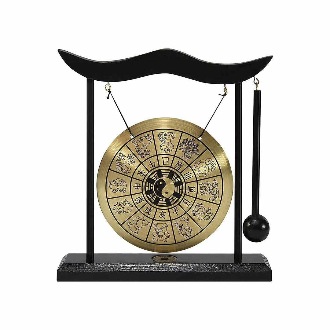 【在庫限り】【期間限定DEALポイントバック15%】 風水 銅鑼 ーVer2ー 十二支 陰と陽 ドラ 鐘 ミニサイズ 置物 干支 陰陽 風水アイテム パワースポ...