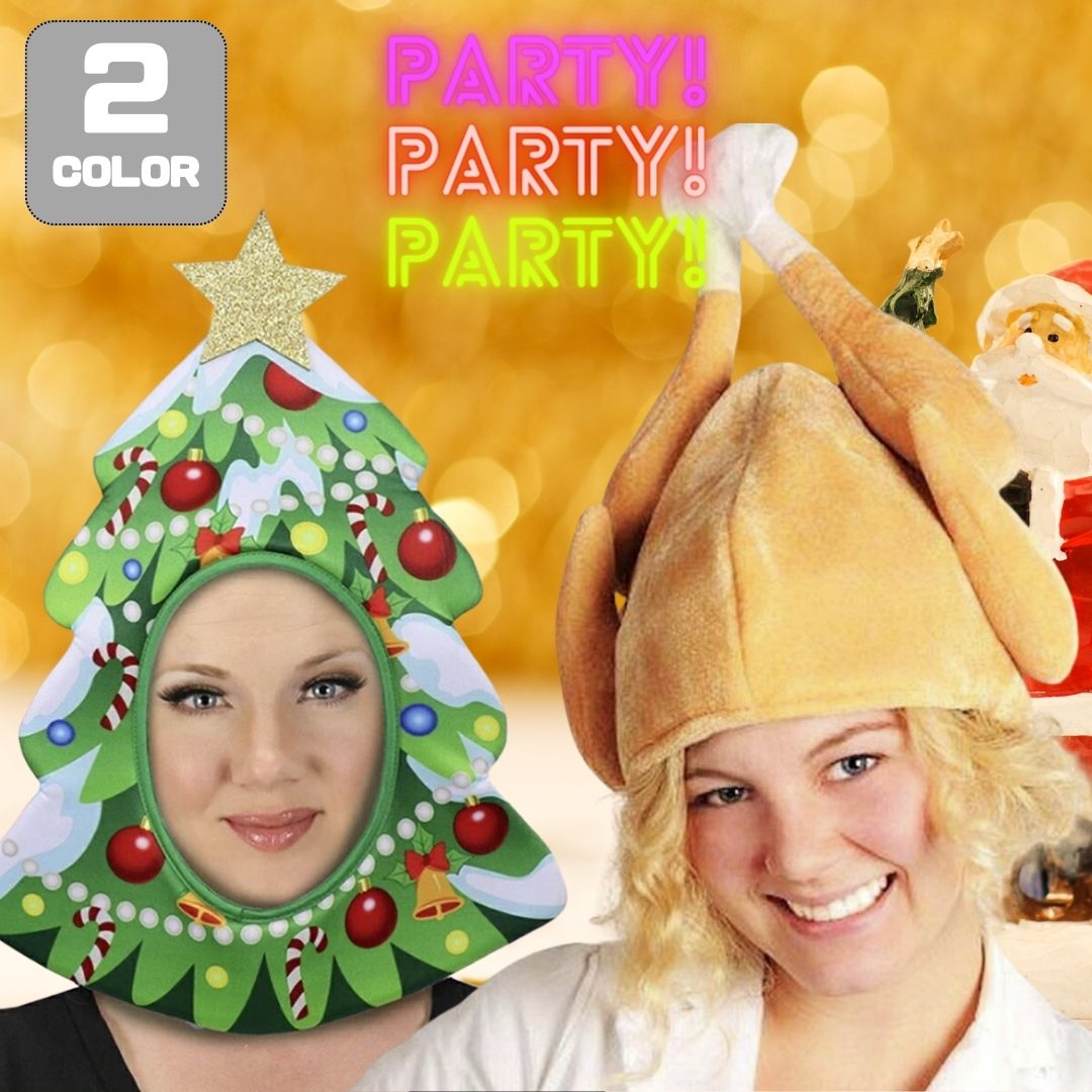 【期間限定DEALポイントバック15%】 クリスマス チキンorクリスマスツリー 帽子 被り物 コスプレ Xmas Christmas 仮装 パーティーグッズ ...