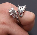 【期間限定DEALポイントバック15%】 【在庫限り】 リング アクアドラゴン 指輪 シルバーアクセサリー ヒップホップ アクセサリー ガーネットカラー ジュエ...